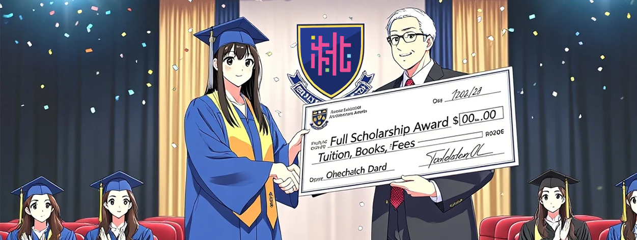 桃園市獎學金申請系統播放器圖：full scholarship award tuition books fees